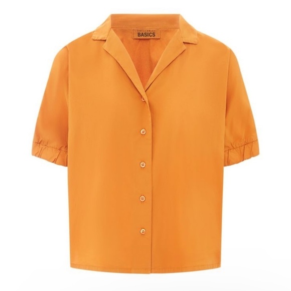 SMALLABLE BASICS Women's Short Sleeve Organic Poplin Shirt Small $90 - Picture 1 of 3